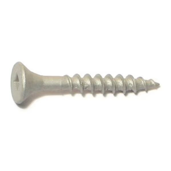 Deck Screw, #7 x 1-1/4 in, Steel, Flat Head, Square Drive, 1100 PK, Buildright, Mfr#: 09186